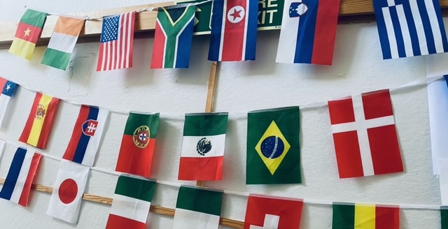 Flag Wall at The Marlow Language Centre