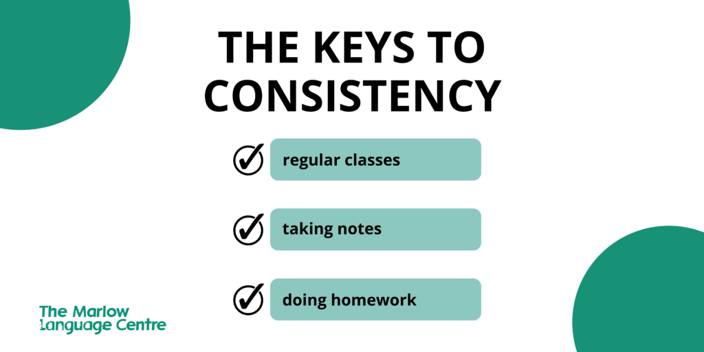 consistency for language learning
